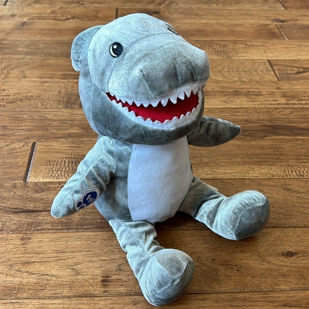 Build-A-Bear Toothy Great White Shark Stuffed Animal Plush Toy 16”